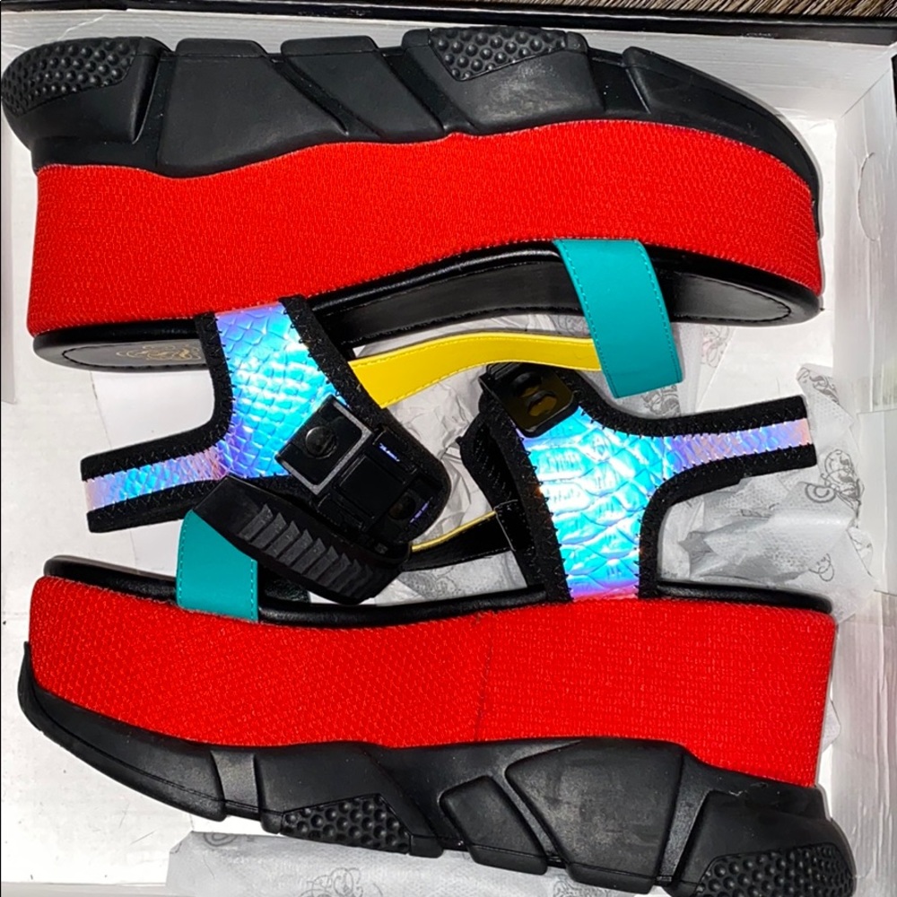 Dolls Kills Hot Freaky Fury Platform Sandals